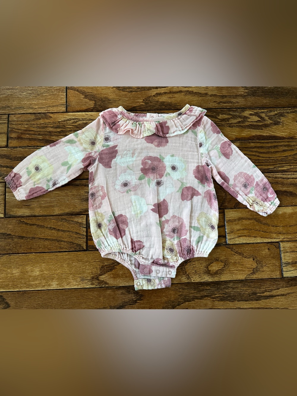 Angel Dear Bordeaux Muslin Long-Sleeve Bubble 6-12m